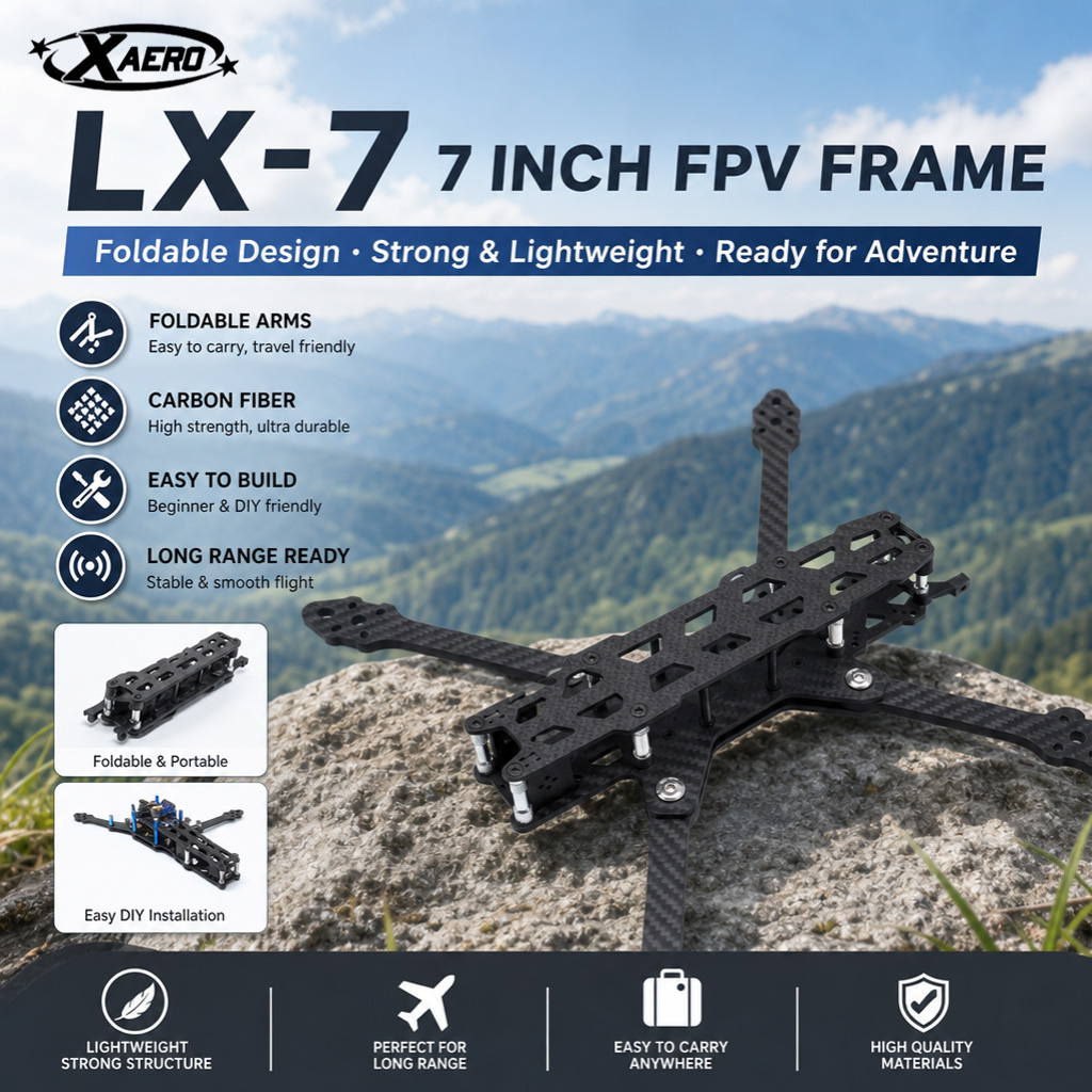 Drone Kit Long Range - PAURC LX-7 접이식 7인치 FPV 프레임